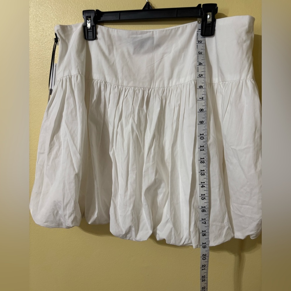 Nordstrom White Gathered Mini Skirt - Picture 5 of 9